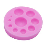 Moule à gâteau rond en silicone pour décoration de cuisson, outil à chocolat, silicone rond (gris), silicone rond (rose)