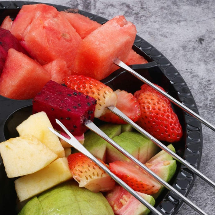 Fourchette à chocolat en acier inoxydable avec manche en bois, fourchettes à fondue, à fromage, à fruits, à dessert, ustensiles de cuisine, livraison couleur aléatoire