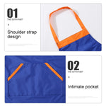 Tablier de maison en polyester de couleur unie, anti-salissures, simple, pour adulte