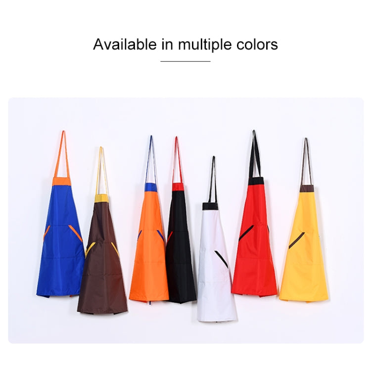 Tablier de maison en polyester de couleur unie, anti-salissures, simple, pour adulte