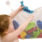 Lot de 2 organisateurs de rangement suspendus pour jouets de bain d'enfant avec ventouses