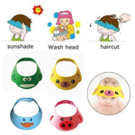 2 pièces Casquette bébé enfant Casque de douche Casquette de bain bébé Chapeau de douche Visor de bain Casquette bouclier lavage cheveux pour enfants, Cochon rose, Chien jaune, Grenouille verte