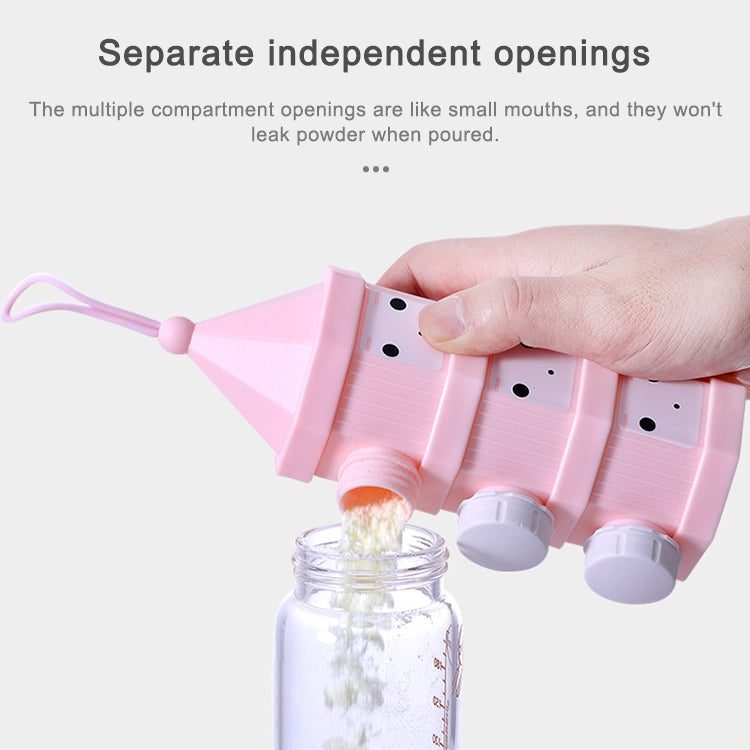 Boîte à poudre de lait portable extérieure détachable à couches pour bébé, boîte scellée à poudre de lait, 3 compartiments, 4 compartiments
