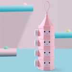 Boîte à poudre de lait portable extérieure détachable à couches pour bébé, boîte scellée à poudre de lait, 3 compartiments, 4 compartiments