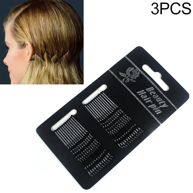 3 Pinces à cheveux barrettes noires et dorées pour femmes, accessoires pour cheveux