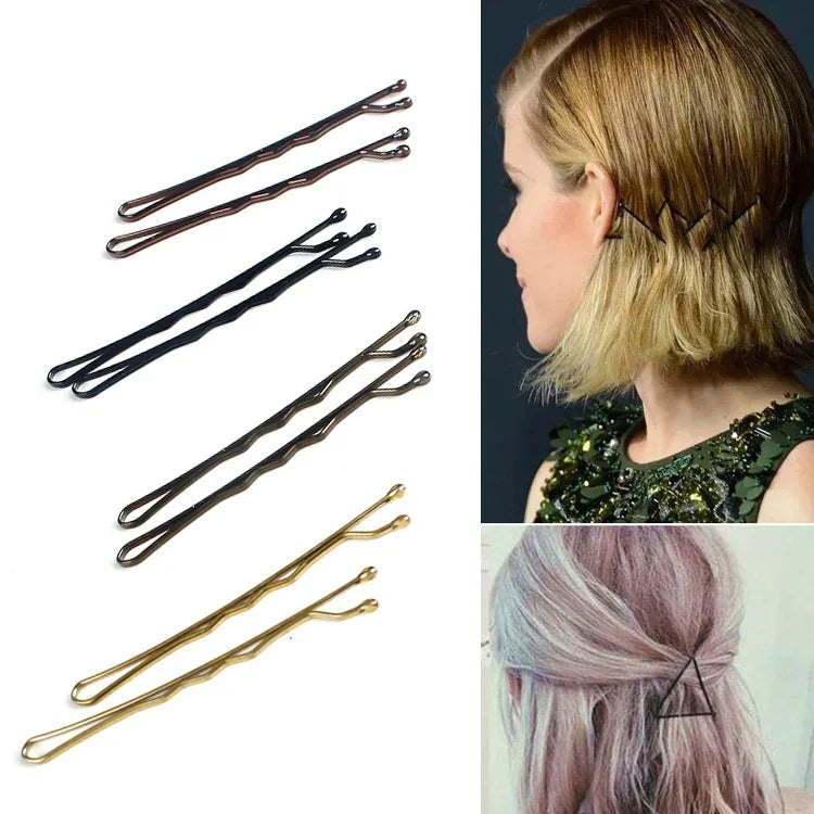 3 Pinces à cheveux barrettes noires et dorées pour femmes, accessoires pour cheveux