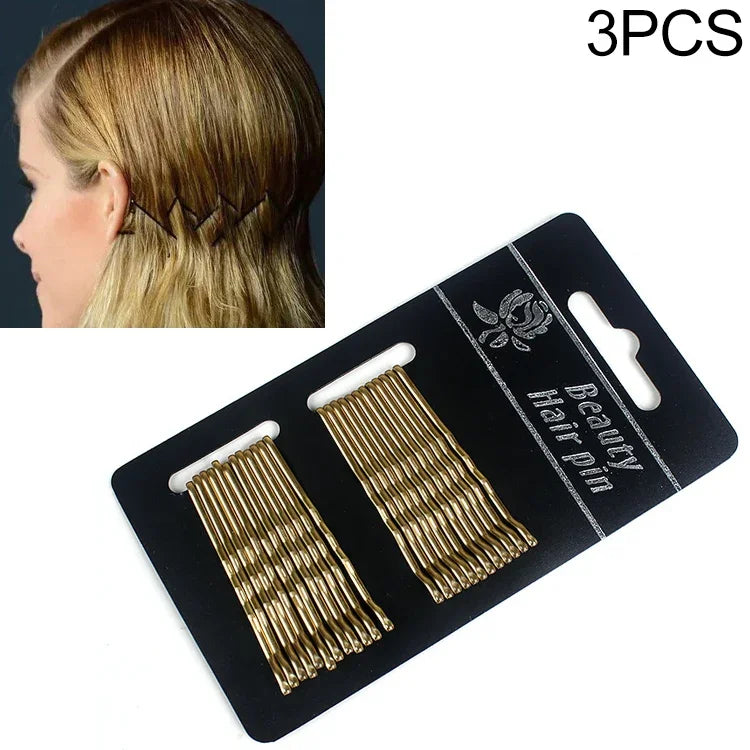 3 Pinces à cheveux barrettes noires et dorées pour femmes, accessoires pour cheveux