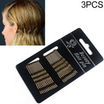 3 Pinces à cheveux barrettes noires et dorées pour femmes, accessoires pour cheveux