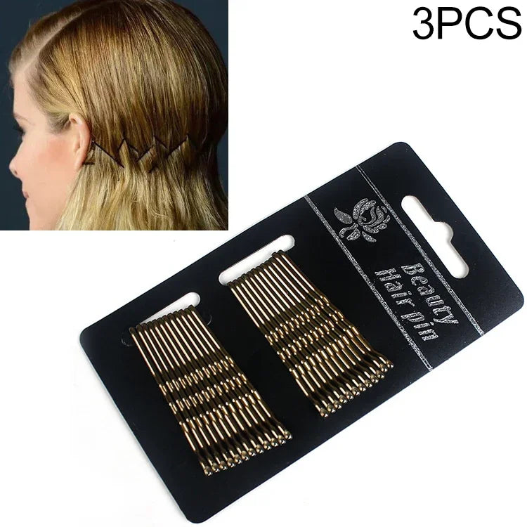 3 Pinces à cheveux barrettes noires et dorées pour femmes, accessoires pour cheveux