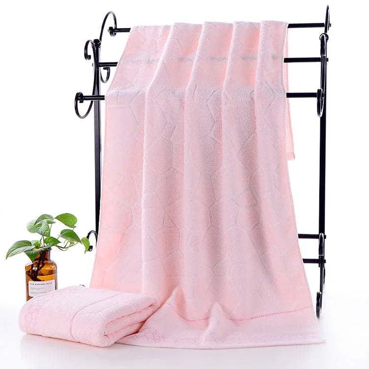 Serviette de bain jacquard épaisse pour adulte, Taille : 70 x 140cm