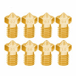8 PCS Accessoires d'imprimante 3D Bugatti E3D-V5 Buse V6 Consommables à filetage M6 Buse chaude, 1,75/0,3 mm, 1,75/0,35 mm, 1,75/0,4 mm, 1,75/0,5 mm, 1,75/0,6 mm, 3/0,2 mm, 3/0,3 mm, 3/0,4 mm, 3/0,8 mm, 3/1,0 mm, 3/0,25 mm