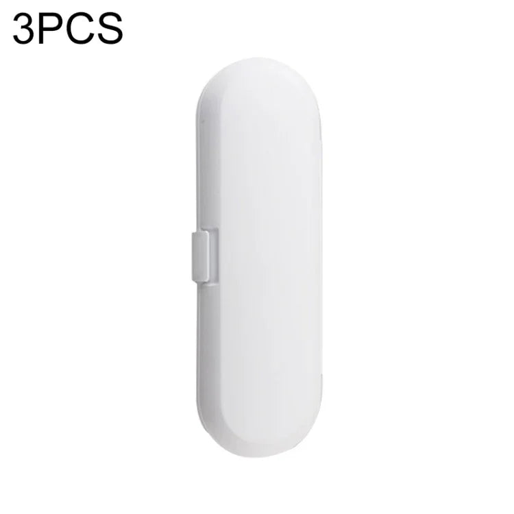 3 pièces boîte de rangement portable pour brosse à dents électrique sonique universelle, blanche