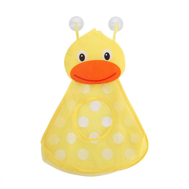Sac en filet de rangement pour jouets de bain de bébé avec ventouses solides, Jaune, Vert