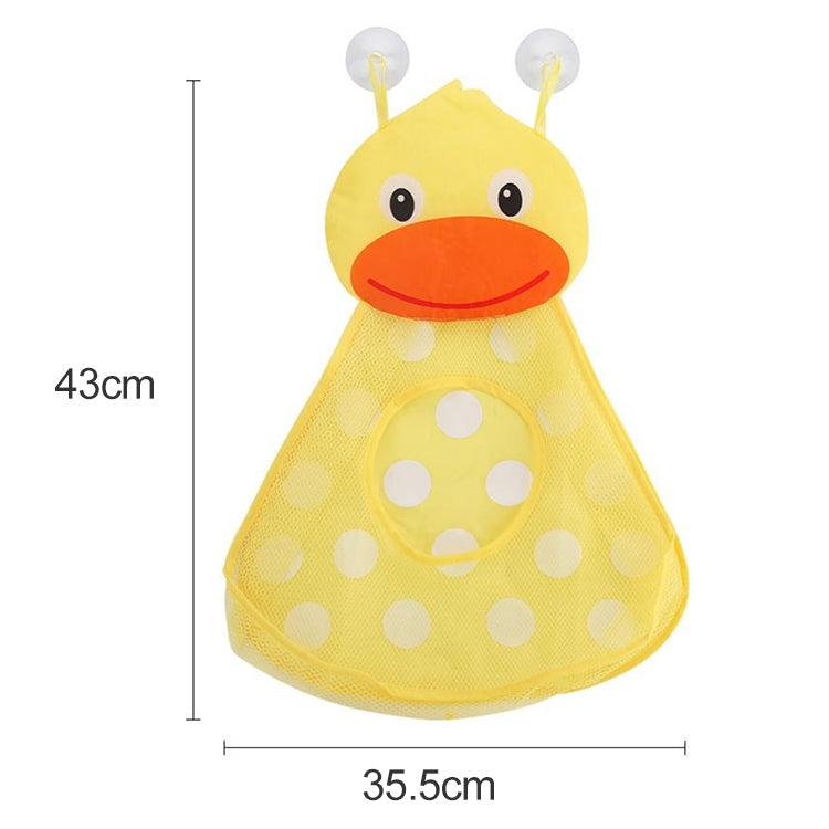 Sac en filet de rangement pour jouets de bain de bébé avec ventouses solides, Jaune, Vert