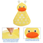 Sac en filet de rangement pour jouets de bain de bébé avec ventouses solides, Jaune, Vert