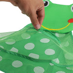 Sac en filet de rangement pour jouets de bain de bébé avec ventouses solides, Jaune, Vert