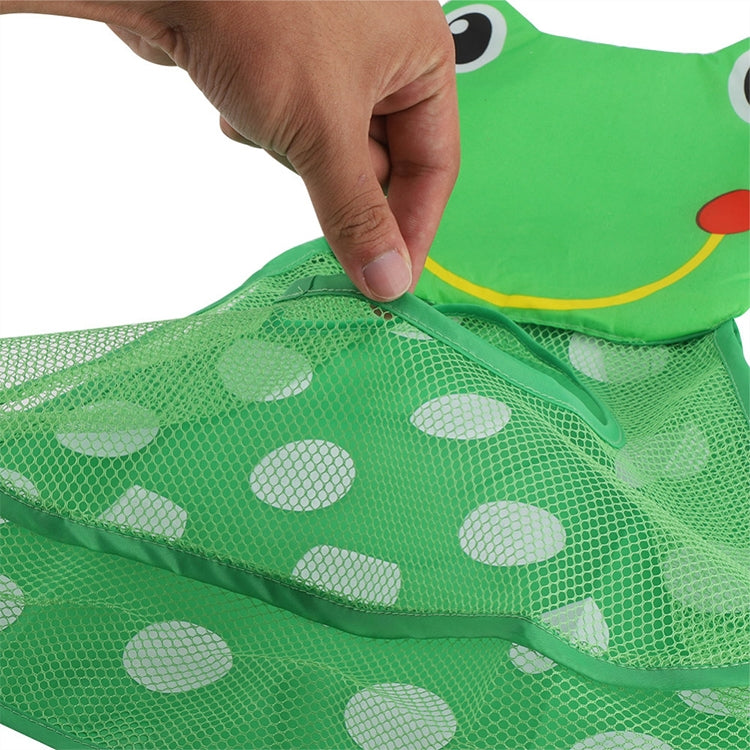 Sac en filet de rangement pour jouets de bain de bébé avec ventouses solides, Jaune, Vert