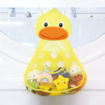 Sac en filet de rangement pour jouets de bain de bébé avec ventouses solides, Jaune, Vert