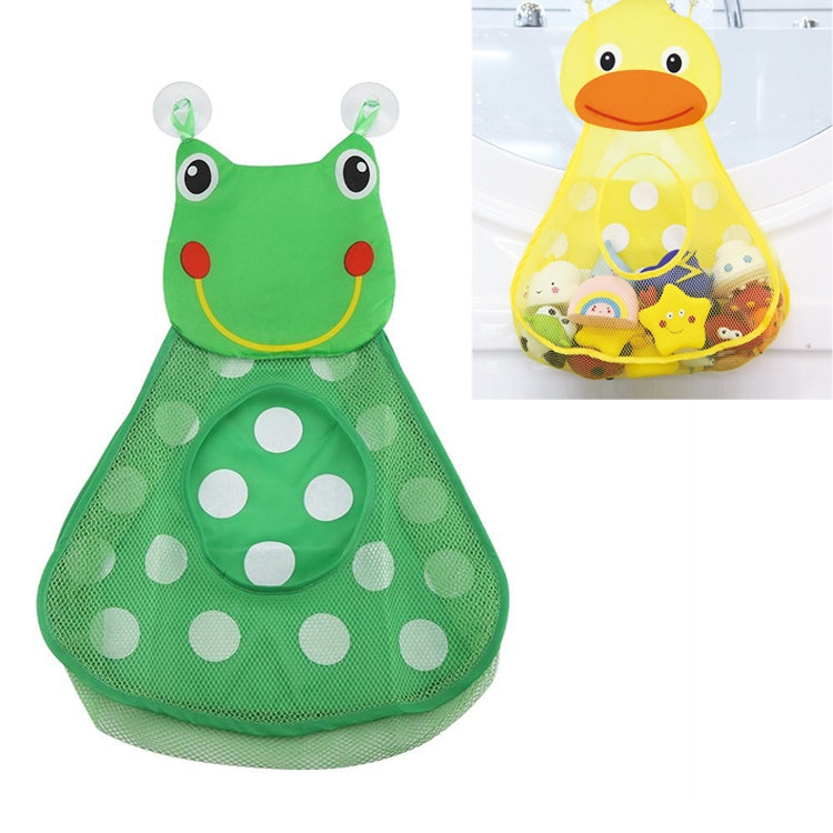 Sac en filet de rangement pour jouets de bain de bébé avec ventouses solides, Jaune, Vert