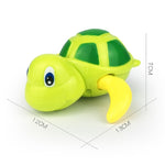 Jouet horloge mécanique en forme de tortue dessin animé, jouet d'eau pour bain de bébé, jouet éducatif pour enfants, tortue éducative (bleu clair), tortue éducative (orange), tortue éducative (verte)