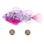 Jouet de douche pour bébé poisson électrique simulation 8 en 1 avec fonction natation et éclairage, poisson électrique simulation