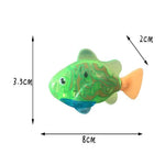 Jouet de douche pour bébé poisson électrique simulation 8 en 1 avec fonction natation et éclairage, poisson électrique simulation