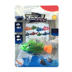 Jouet de douche pour bébé poisson électrique simulation 8 en 1 avec fonction natation et éclairage, poisson électrique simulation
