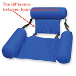 Hamac gonflable pliable à double usage avec dossier flottant, drainage, chaise longue de plaisir en amont, lit canapé flottant, avec planche en mousse, sans planche en mousse