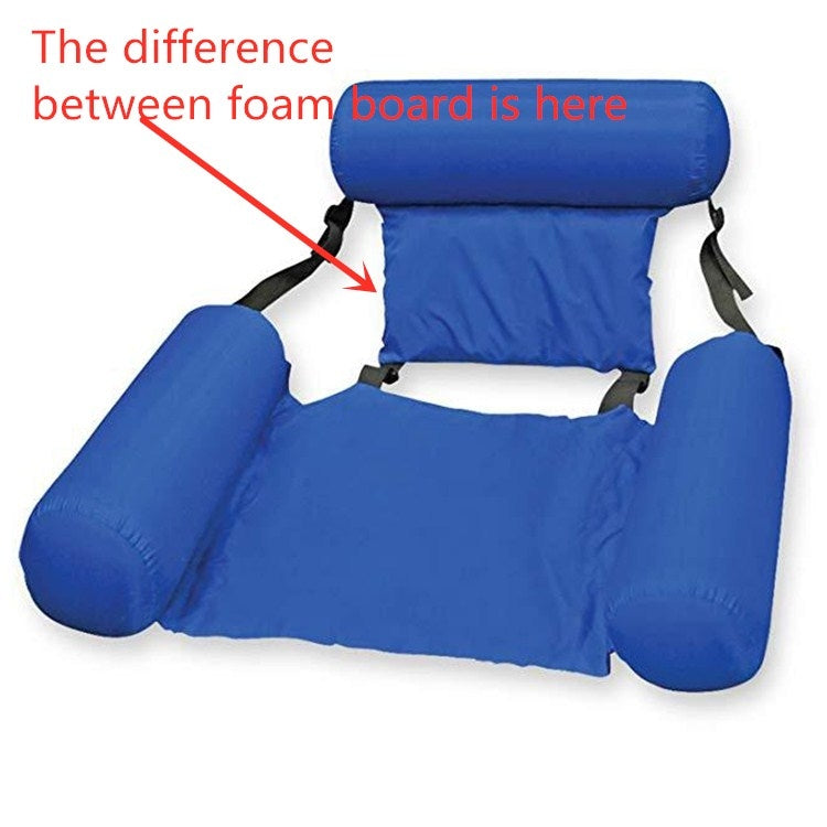 Hamac gonflable pliable à double usage avec dossier flottant, drainage, chaise longue de plaisir en amont, lit canapé flottant, avec planche en mousse, sans planche en mousse