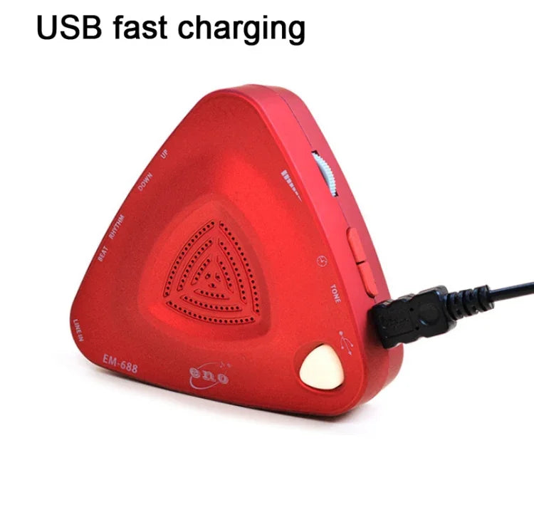 ENO EM-688 Métronome vocal électronique rechargeable pour piano/guitare/batterie/Guzheng/violon, EM-688 (noir), EM-688 (rouge), EM-688 (bleu)
