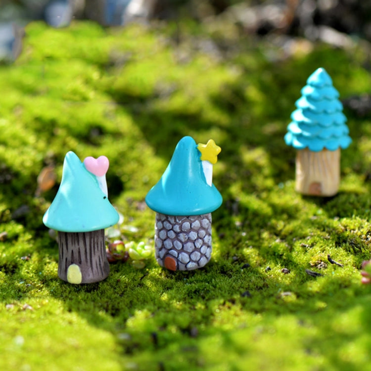 2 décorations mousse micro-paysage maison arbre cartoon, livraison style aléatoire, décorations maison arbre cartoon