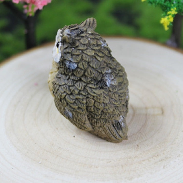 4 pièces ensemble mini hibou simulation décorations animales de jardinage, décorations animales