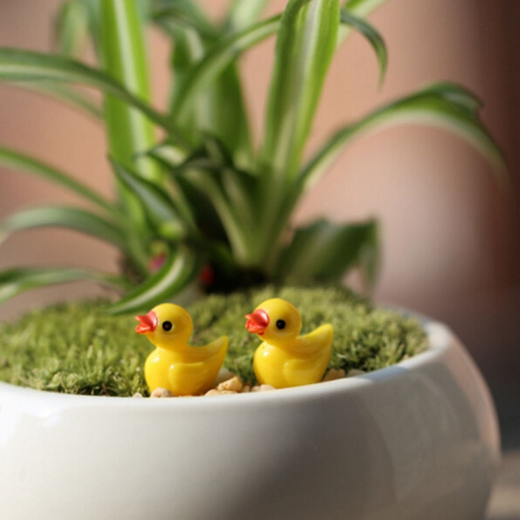 5 pièces accessoires mini maison de poupée canard jaune en résine décoration végétale en 3D, décoration végétale canard jaune