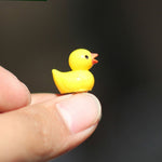 5 pièces accessoires mini maison de poupée canard jaune en résine décoration végétale en 3D, décoration végétale canard jaune