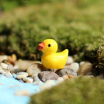 5 pièces accessoires mini maison de poupée canard jaune en résine décoration végétale en 3D, décoration végétale canard jaune