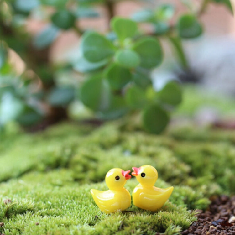 5 pièces accessoires mini maison de poupée canard jaune en résine décoration végétale en 3D, décoration végétale canard jaune