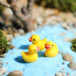 5 pièces accessoires mini maison de poupée canard jaune en résine décoration végétale en 3D, décoration végétale canard jaune