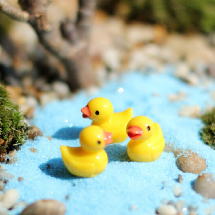 5 pièces accessoires mini maison de poupée canard jaune en résine décoration végétale en 3D, décoration végétale canard jaune