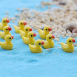 5 pièces accessoires mini maison de poupée canard jaune en résine décoration végétale en 3D, décoration végétale canard jaune