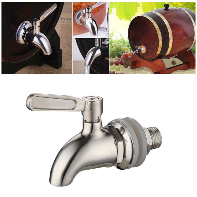 Distributeur de Boissons Tonneau à Vin Robinet en Acier Inoxydable pour Café Jus, 12mm, 16mm