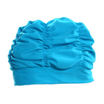Bonnets de bain pour femmes en tissu plissé, bonnet de bain femme (bleu lac), bonnet de bain femme (violet), bonnet de bain femme (rose)