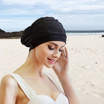 Bonnets de bain pour femmes en tissu plissé, bonnet de bain femme (bleu lac), bonnet de bain femme (violet), bonnet de bain femme (rose)