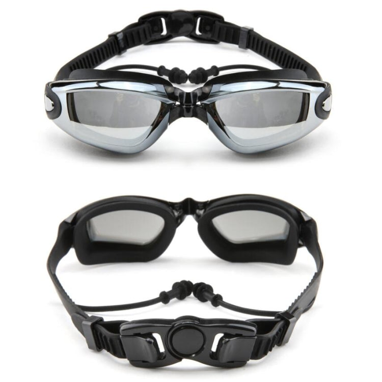3 in 1 HD Waterproof and Anti-fog Large Frame Siamese Earplugs Swimming Goggles + Swimming Cap + Nose Clip Set for Men and Women, 3 in 1 Swimming Set(Black), 3 in 1 Swimming Set(Blue), 3 in 1 Swimming Set(Pink), 3 in 1 Swimming Set(Silver)