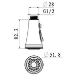 Interrupteur à bouton-poussoir de cuisine, Pulvérisateur à buse économe en eau, Filtre, CP plaqué, BN brossé