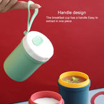 Tasse à Soupe Anti-brûlure Créative en Plastique pour Boisson Petit-déjeuner Porridge Micro-ondes