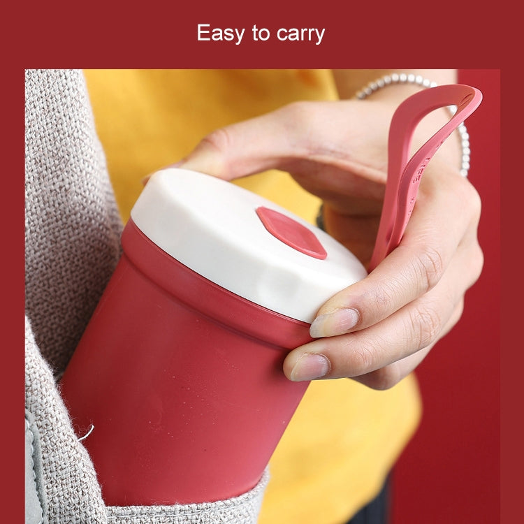 Tasse à Soupe Anti-brûlure Créative en Plastique pour Boisson Petit-déjeuner Porridge Micro-ondes