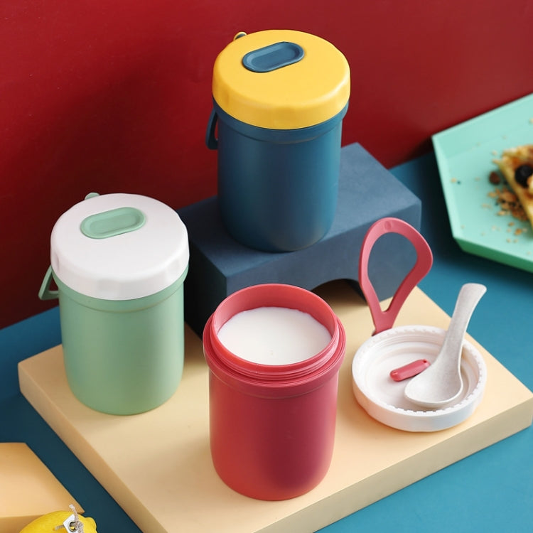 Tasse à Soupe Anti-brûlure Créative en Plastique pour Boisson Petit-déjeuner Porridge Micro-ondes