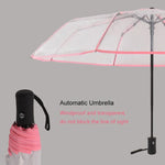 Parapluie pliant transparent créatif 8 baleines, parapluie automatique