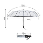 Parapluie pliant transparent créatif 8 baleines, parapluie automatique