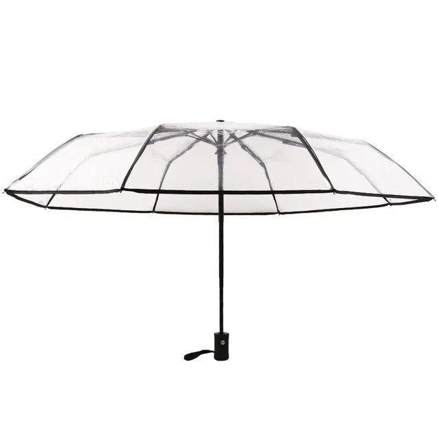 Parapluie pliant transparent créatif 8 baleines, parapluie automatique